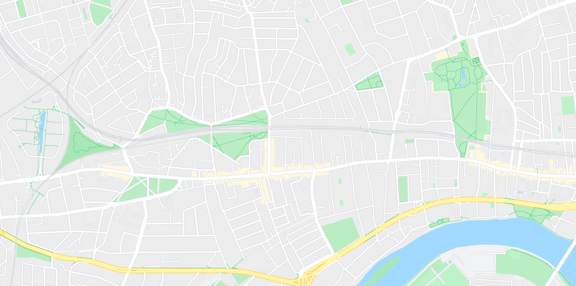 Blank map of Chiswick